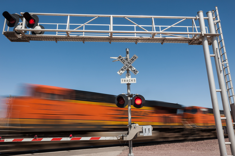 Crossing train tracks safely