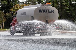 Water for dust control is not sustainable - industrial water truck